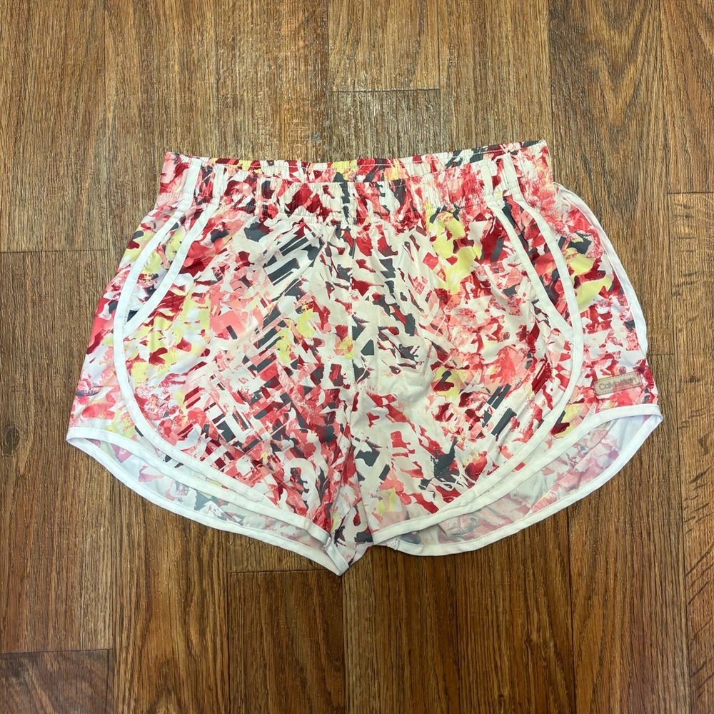 Calvin Klein Pink/Yellow/white running shorts